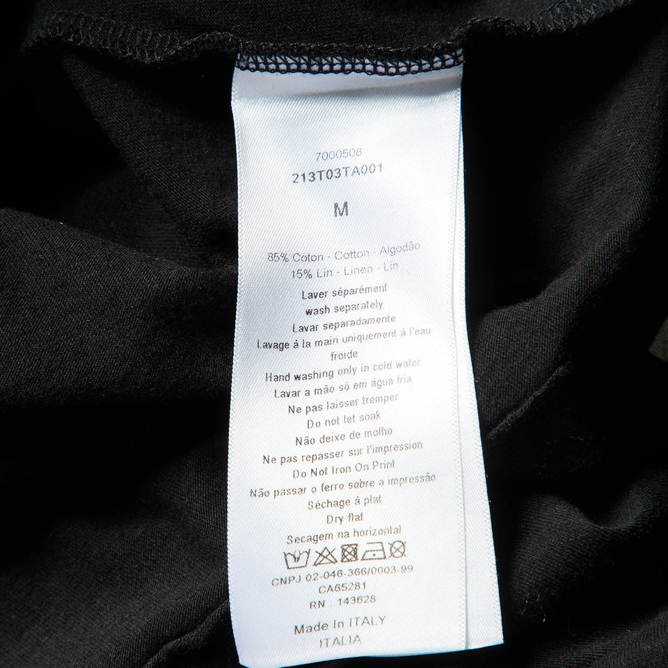 Dior Black Printed Cotton T-Shirt