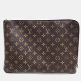 Brown Monogram Canvas Etui Voyage MM Clutch Bag