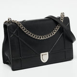 Dior Black Leather Large Diorama Flap Shoulder Bag