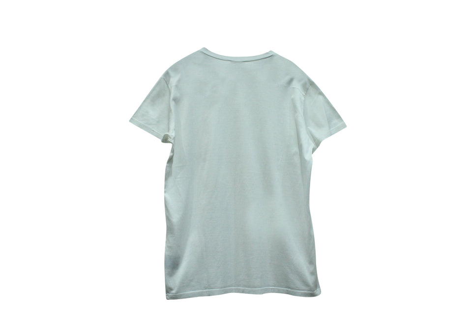 Dior Homme T-Shirt with Bee Embroidery in White Cotton