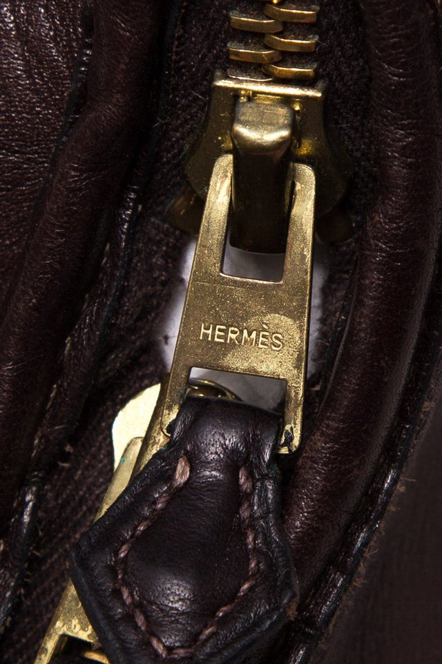 Hermes Brown Leather Hobo