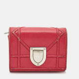 Pink Leather Diorama Trifold Wallet