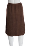 Chanel Vintage Brown Woven Skirt SZ 36