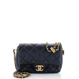 CHANEL My Perfect Adjustable Chain Flap Bag Quilted Iridescent Caviar Mini