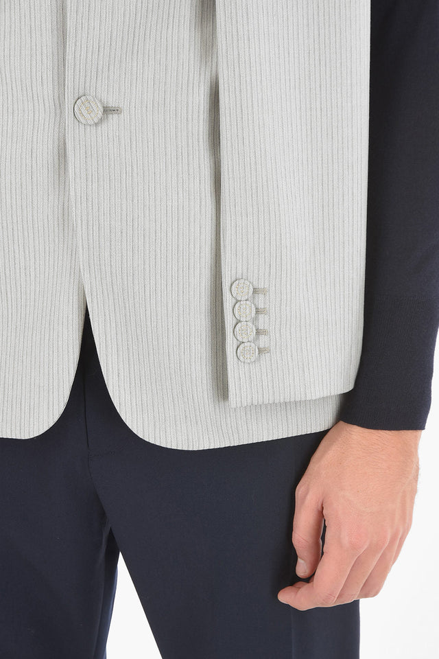 Dior HOMME Wool Vest with Peak Lapel and Sleeve Scarf
