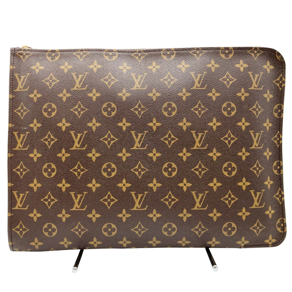 Louis Vuitton Poche Document  Canvas Clutch Bag