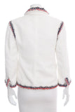 Chanel White Terry Cloth Jacket SZ 36