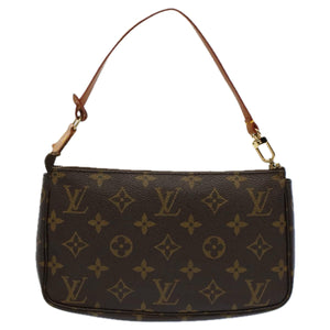 Louis Vuitton Pochette Accessoire  Canvas Clutch Bag