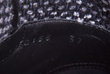 Chanel Black Tweed & Leather Boots SZ 37