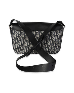 Dior Blue Oblique & Leather Saddle Messenger Bag