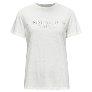 Dior MMXX Together Apart Print Washed Cotton Linen Sleeve Tshirt