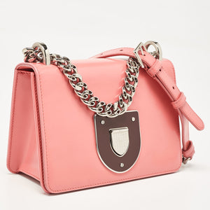 Dior Pink Brushed Leather Small Diorama Club Shoulder Bag