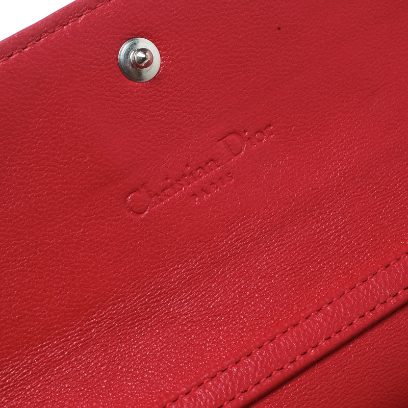 Dior Two Tone Pink Cannage Leather Lady Dior Rendez-Vous Wallet..