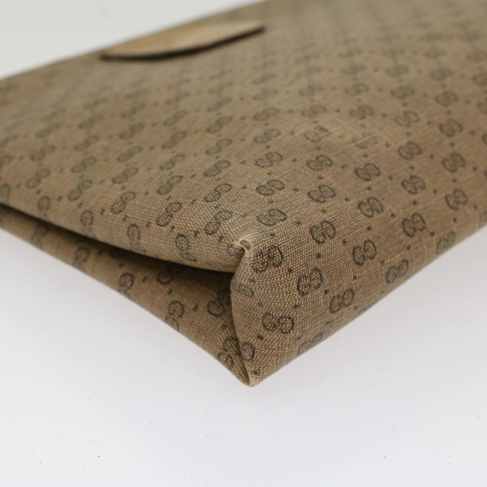 GUCCI Micro GG Canvas Clutch Bag PVC Leather Beige 67-039-5229  ep1090