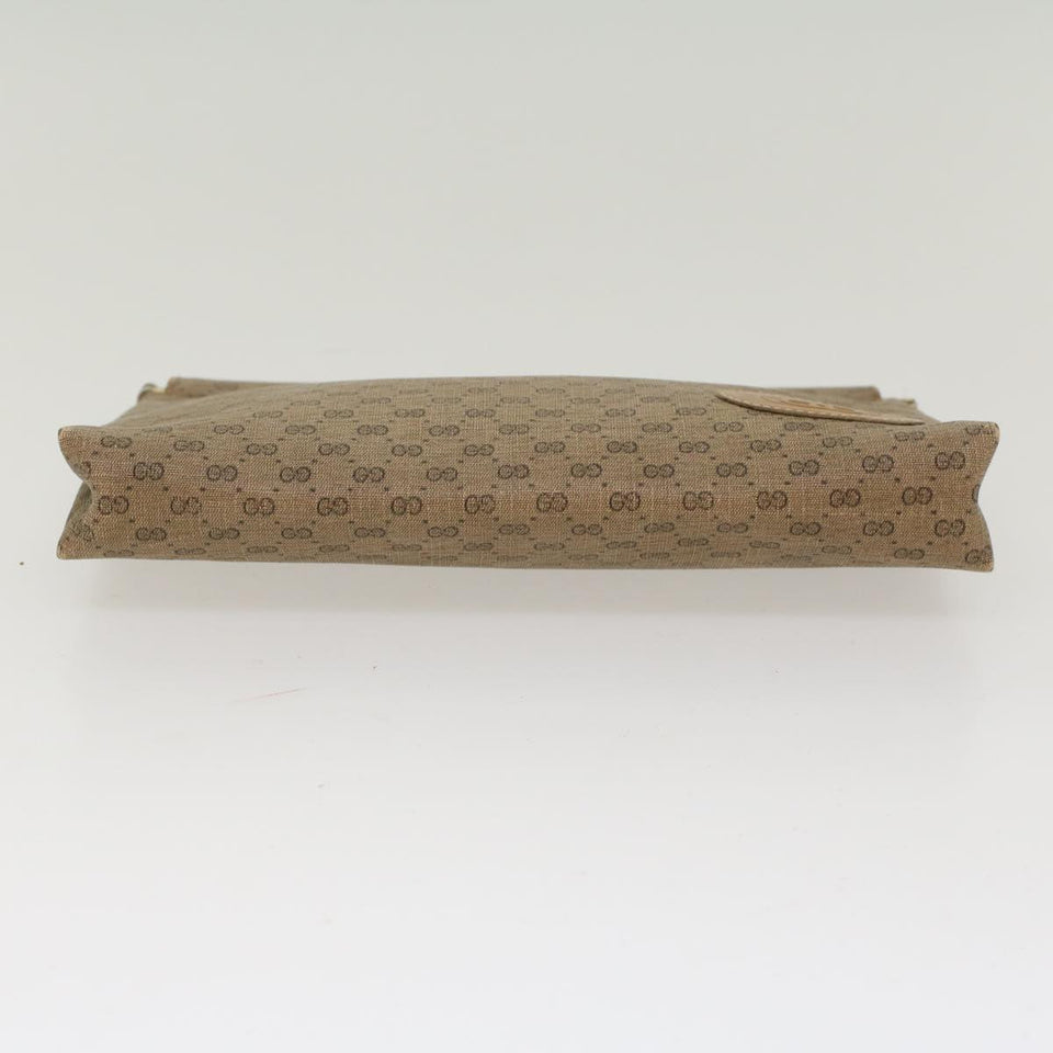 GUCCI Micro GG Canvas Clutch Bag PVC Leather Beige 67-039-5229  ep1090
