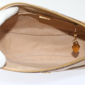 GUCCI Micro GG Canvas Web Sherry Line Shoulder Bag Beige Red Green  ep1231
