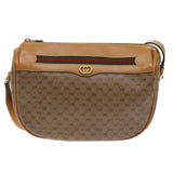 GUCCI Micro GG Canvas Web Sherry Line Shoulder Bag Beige Red Green  ep1231