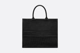 Christian Dior Book Tote Black Christian Dior Oblique Embossed Calfskin