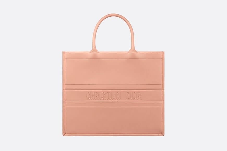 Christian Dior Book Tote Rose Des Vents Calfskin