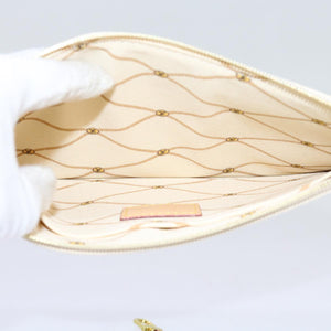 Louis Vuitton Neverfull Pouch  Canvas Clutch Bag