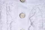 Chanel Ivory Ruffle Tank SZ 38
