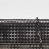 Dior Metallic Patent Leather Micro Cannage Croisiere Wallet On Chain