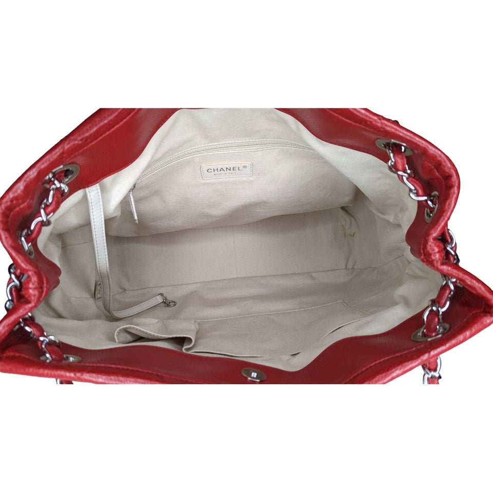 Chanel bags Red Quilted Caviar Timeless Soft Shopper Tote