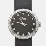 Dior Black Stainless Steel Diamond Satin La D De Dior Cd043114A002 Women Wristwatch 25 Mm