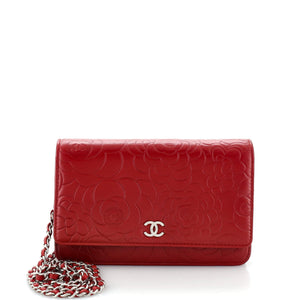 CHANEL Wallet on Chain Camellia Lambskin