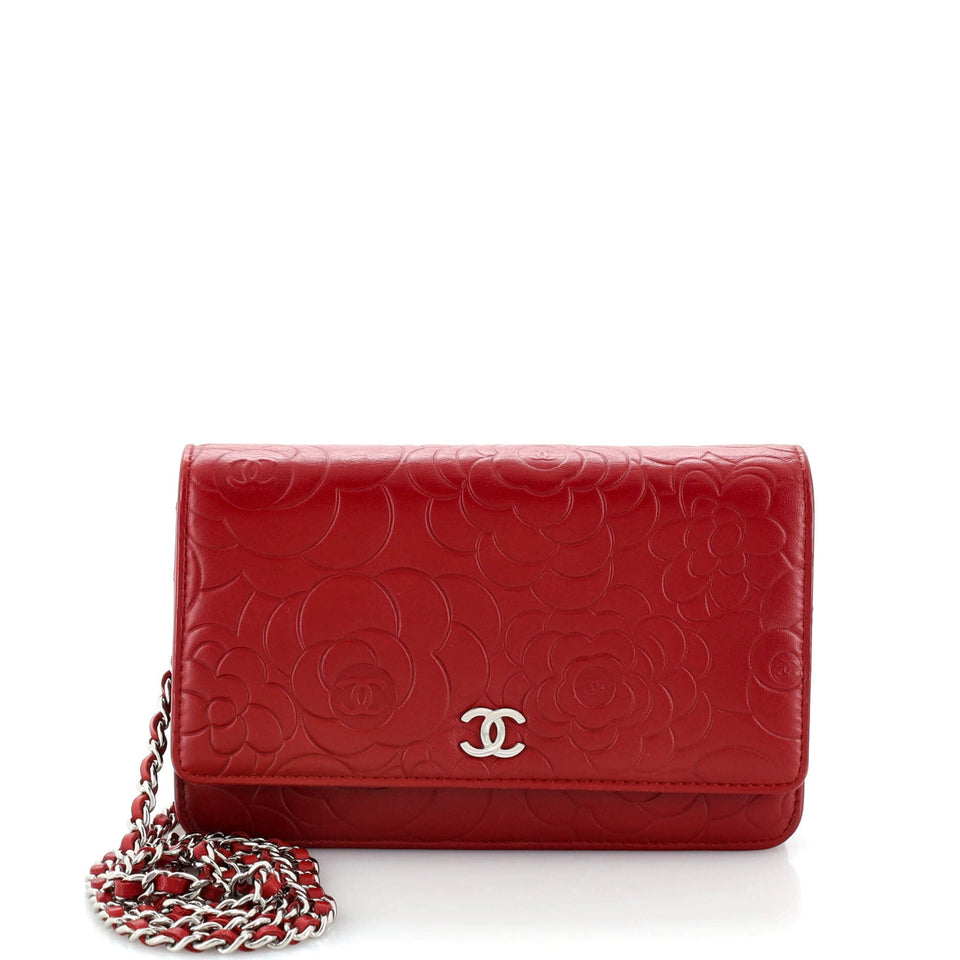 CHANEL Wallet on Chain Camellia Lambskin