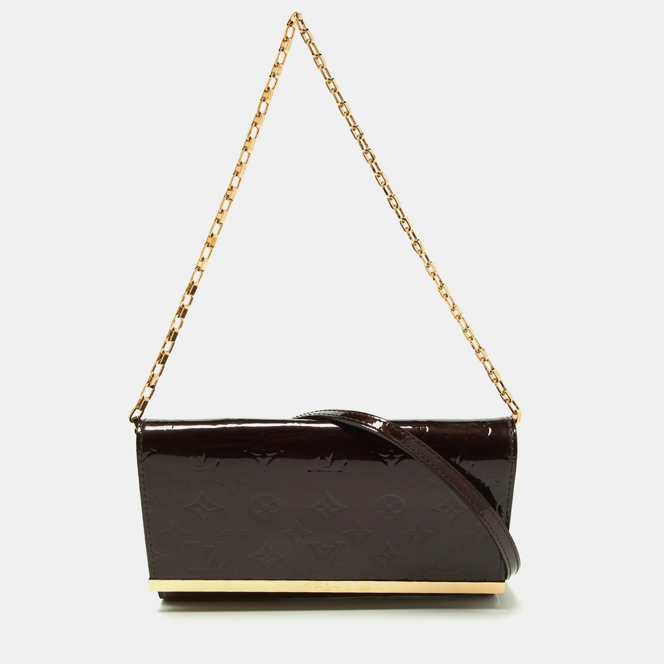 Amarante Monogram Vernis Ana Clutch Bag
