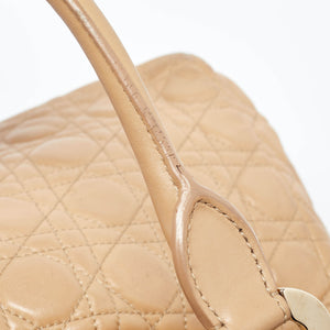 Dior Beige Cannage Leather Chri Chri Chain Tote..