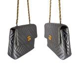 Chanel bag Vintage Chevron Quilted Square Flap Bag