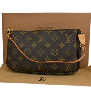 Louis Vuitton Pochette Accessoires  Canvas Clutch Bag