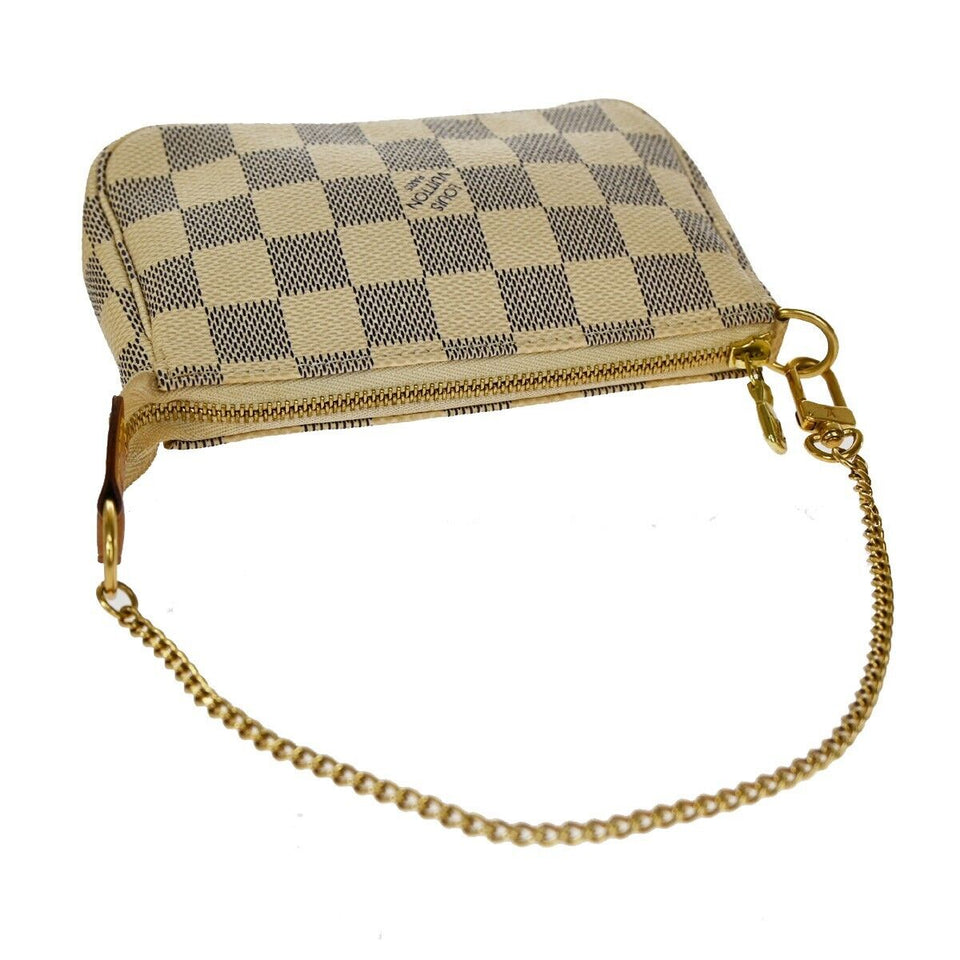 Louis Vuitton Mini Pochette Accessoires  Canvas Clutch Bag