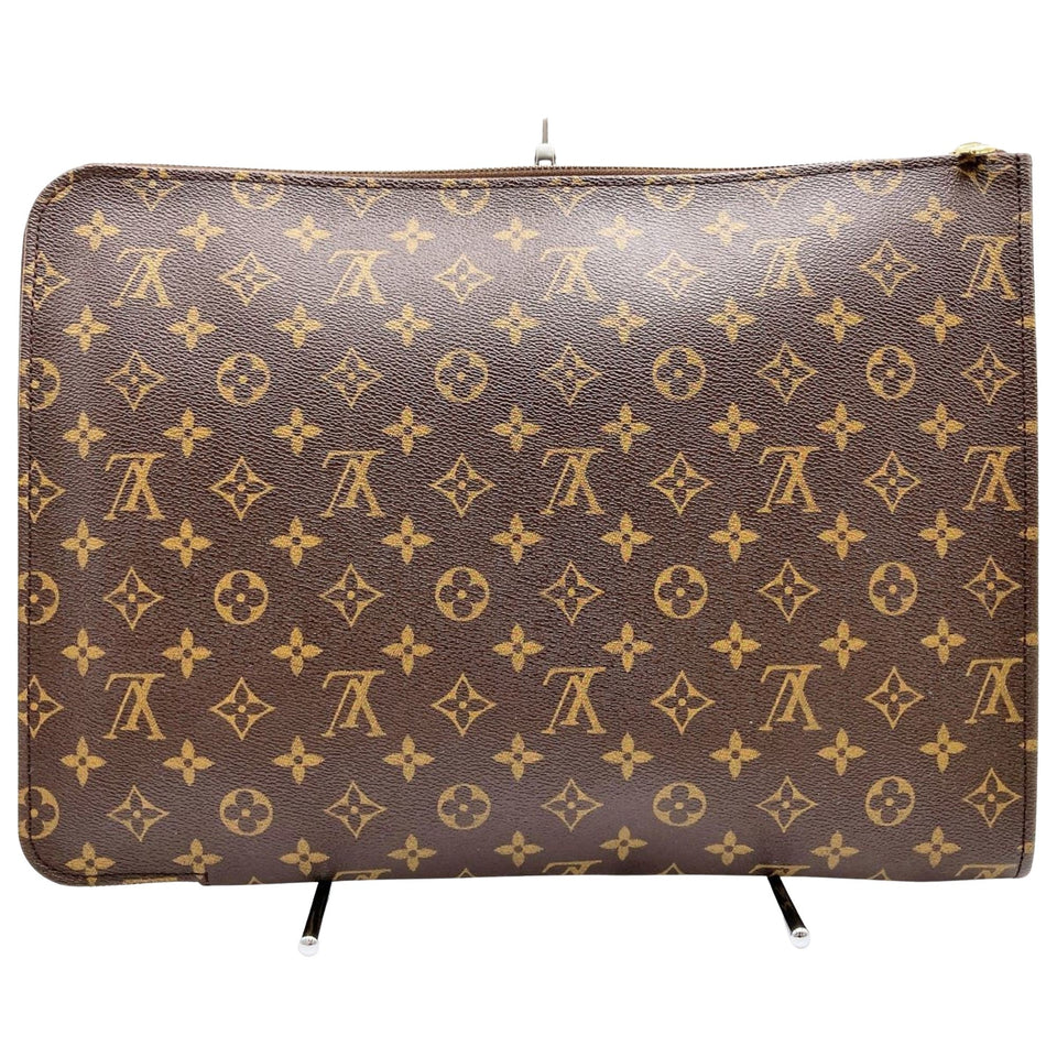 Louis Vuitton Poche Document  Canvas Clutch Bag