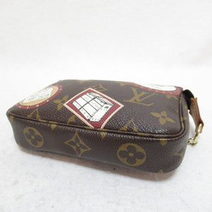 Louis Vuitton Mini Pochette Accessoires  Canvas Clutch Bag