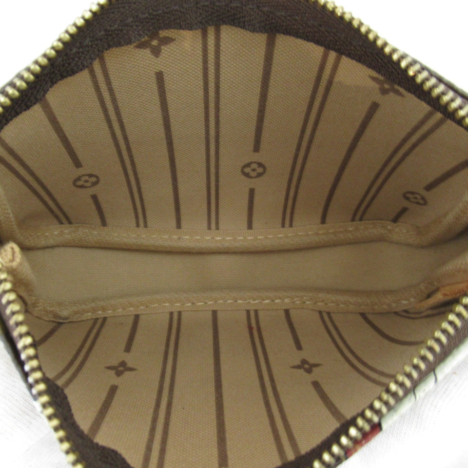 Louis Vuitton Mini Pochette Accessoires  Canvas Clutch Bag
