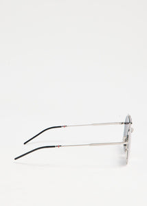 Dior Aviator Round Sunglasses in Silver Metal
