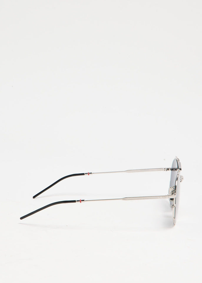 Dior Aviator Round Sunglasses in Silver Metal