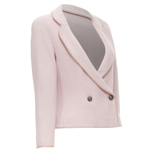 Christian Dior John Galliano Tweed Ribbon Trimmed Blazer