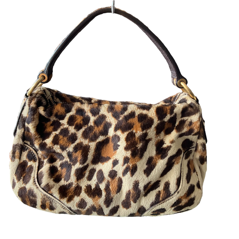 Prada Leopard Hobo Handbag