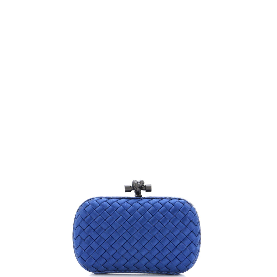 Box Knot Clutch Intrecciato Satin Small