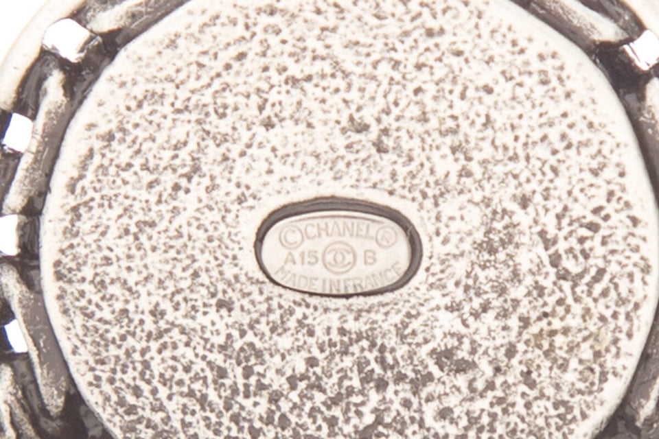 Chanel Fall 2012  Black & Silver Crystal  Brooch