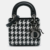 Micro Calfskin Houndstooth Embossed Macro Lady Dior