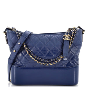 CHANEL Gabrielle Hobo Quilted Goatskin and Patent Medium
