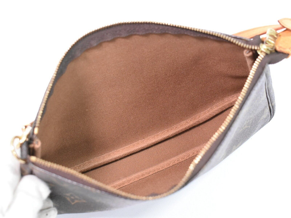 Louis Vuitton Pochette Accessoire  Canvas Clutch Bag