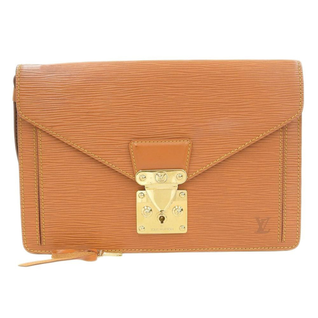 Louis Vuitton Sellier Drangonne  Leather Clutch Bag