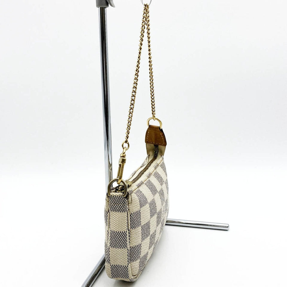 Louis Vuitton Mini Pochette Accessoires  Canvas Clutch Bag
