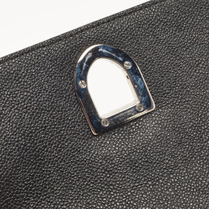 Dior Black Leather Diorama Chain Link Top Handle Bag..